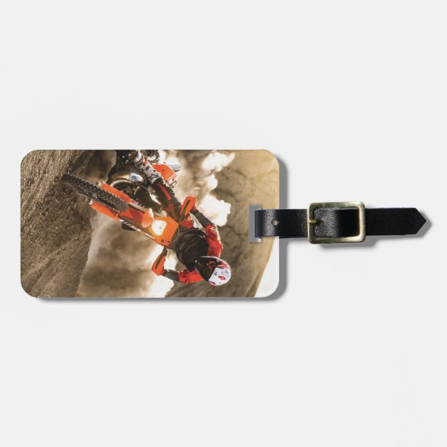 Motocross Rider Luggage Tag (Front Horizontal)
