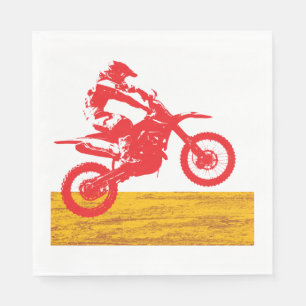 Motocross Rider Napkin