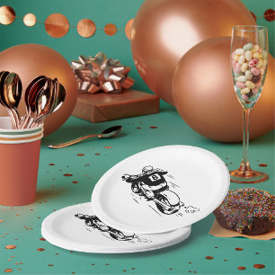 Motocross Rider Paper Plate