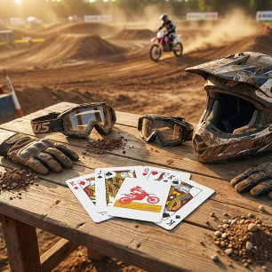 Motocross Rider Playing Cards