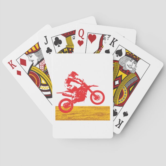 Motocross Rider Playing Cards (Back)