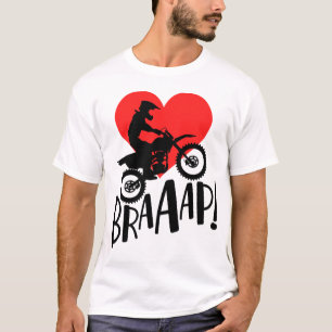 Motocross Rider Red Heart T-Shirt