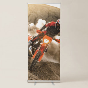 Motocross Rider Retractable Banner
