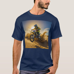 Motocross Rider Riding in the Dunes T-Shirt