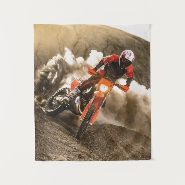 Motocross Rider Tapestry (Front)