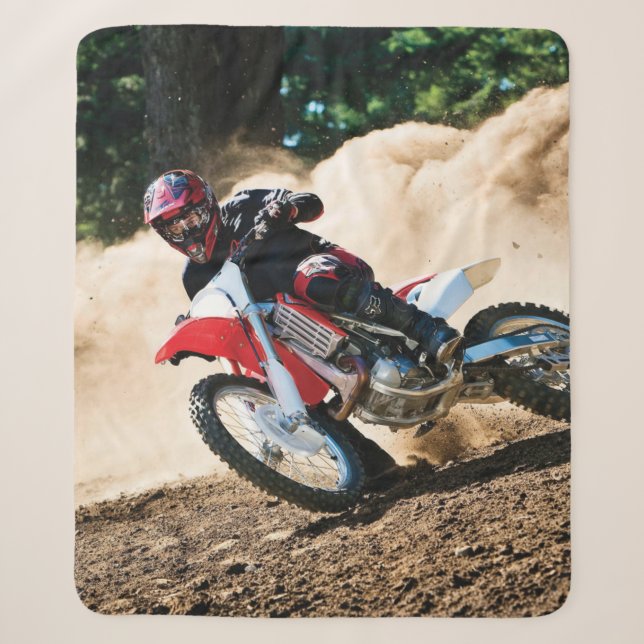 Motocross rider throw pillow (Front)
