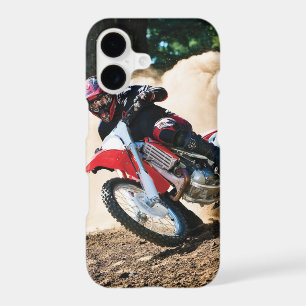 Motocross rider throw pillow