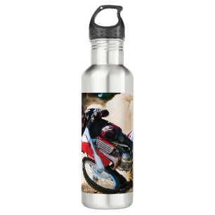 Motocross rider throw pillow 710 ml water bottle