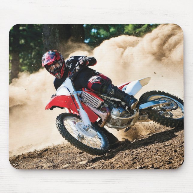 Motocross rider throw pillow mouse mat (Front)