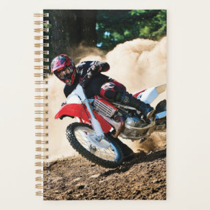 Motocross rider throw pillow planner