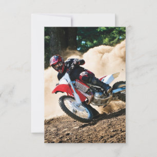 Motocross rider throw pillow save the date