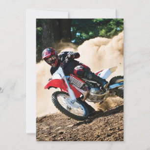 Motocross rider throw pillow save the date