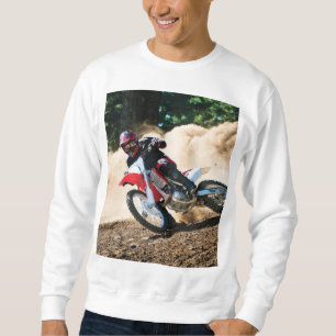 Motocross rider throw pillow sweatshirt