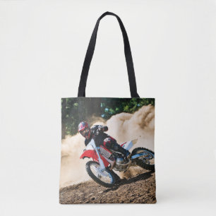 Motocross rider throw pillow tote bag