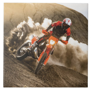 Motocross Rider Tile