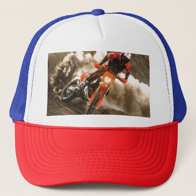 Motocross Rider Trucker Hat (Front)