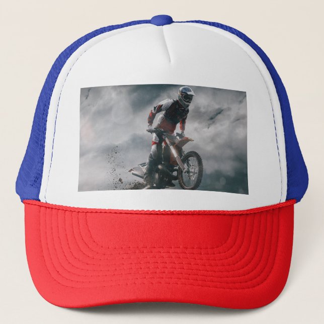 Motocross rider trucker hat (Front)