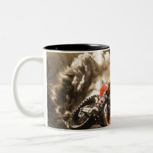Motocross Rider Two-Tone Coffee Mug