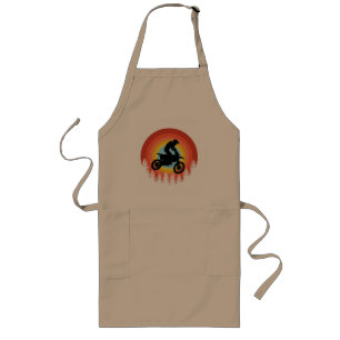 MOTOCROSS RIDER VINTAGE SUNSET LONG APRON