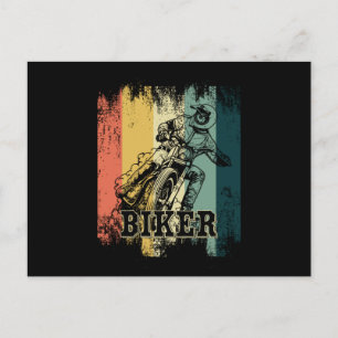Motocross Riders Racers Motorcycle Gift Retro Vint Postcard