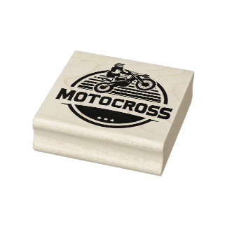 Motocross Rubber Stamp