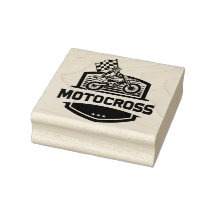 Motocross Rubber Stamp