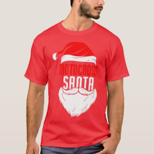 Motocross Santa Claus Christmas Holiday Motocross T-Shirt