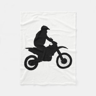 Motocross Silhouette Fleece Blanket