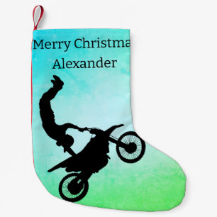 Motocross Small Christmas Stocking