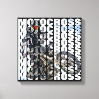 Motocross Sports Dirt Biker Photo Typography