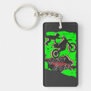 Motocross Stunt Key Ring