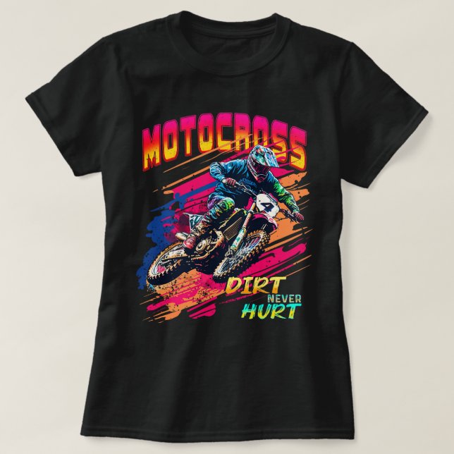 Motocross Supercross Race Dirt Bike Racing Dirt Ne T-Shirt (Design Front)