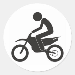 Motocross-T Classic Round Sticker