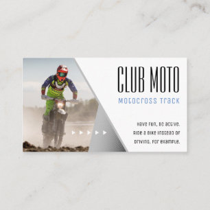 Motocross Track   Motorcyclist Business Card