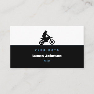 Motocross Track   Motorcyclist Business Card