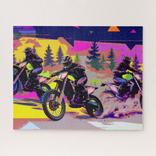 Motocross Trio Racers - Dirt Bike Riders Jigsaw Puzzle