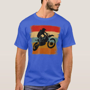 Motocross Vintage Dirt Bike Retro Stripes Enduro T-Shirt