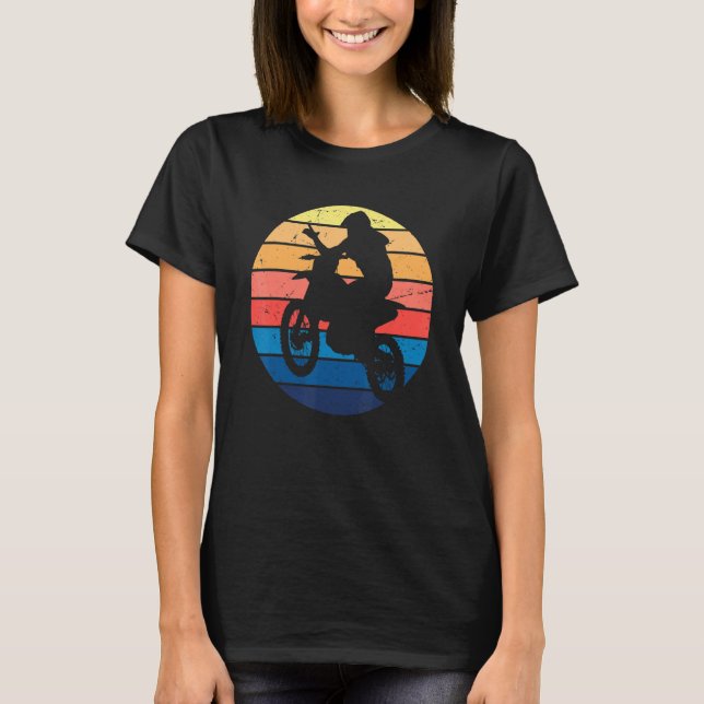 Motocross Vintage Motorcycle Biker Helmet T-Shirt (Front)