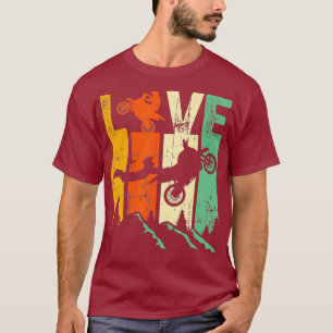 Motocross vintage RETRO motorcycle LOVE gifts T-Shirt