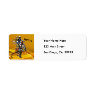 Motocross Wheelie in Pieces Abstract Desert Text