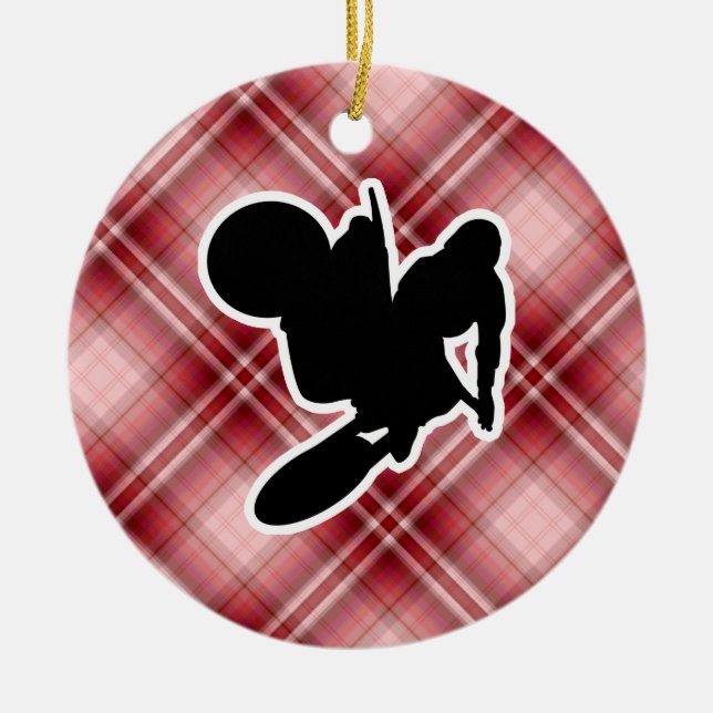 Motocross Whip Ceramic Tree Decoration (Front)