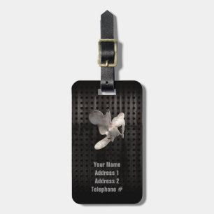 Motocross Whip; Cool Black Luggage Tag