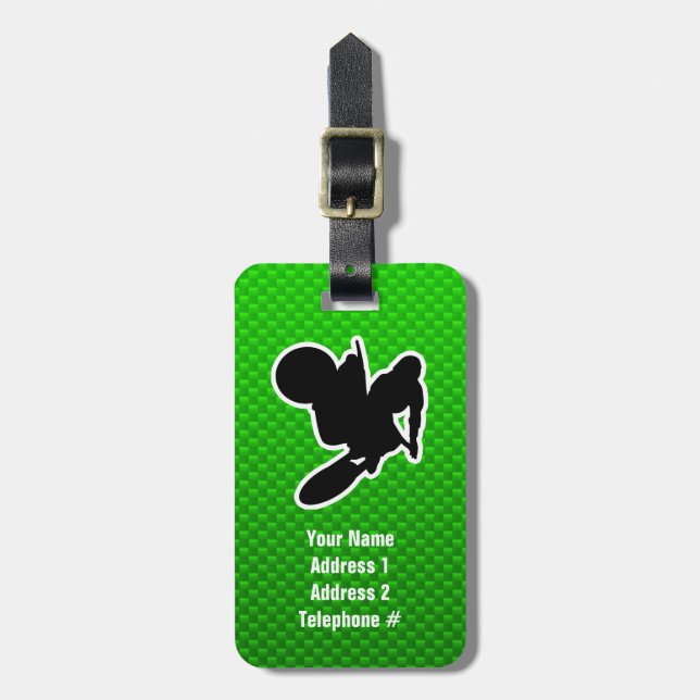 Motocross Whip Luggage Tag (Front Vertical)