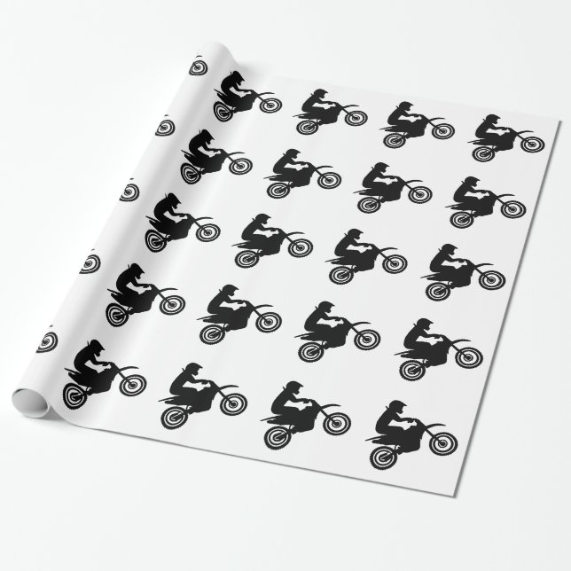 Motocross Wrapping Paper (Unrolled)