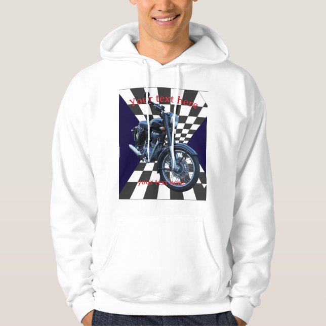 motocycle editable hoodie (Front)