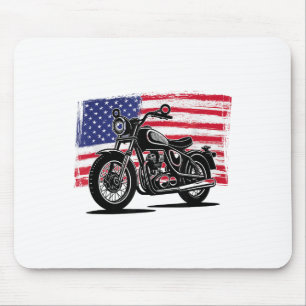 Motocycle Motorcyclist Christian Us Flag Jesus _1 Mouse Mat