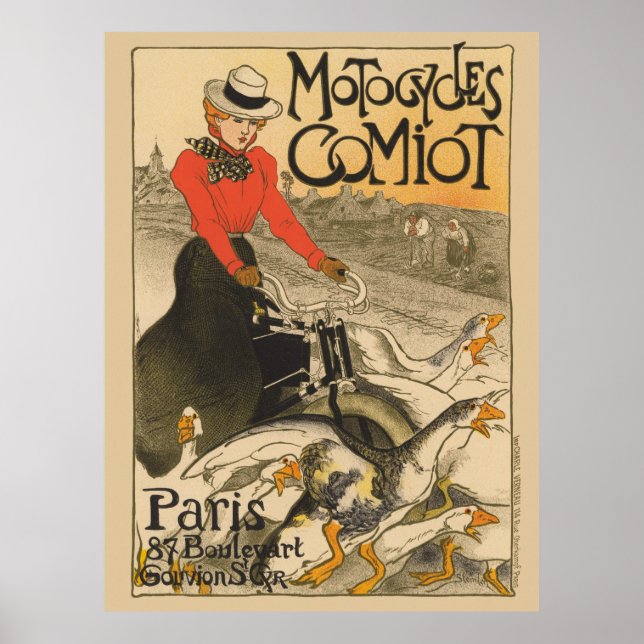 Motocycles Comiot France Vintage Poster 1899 (Front)