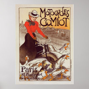 Motocycles Comiot - Paris Vintage Poster