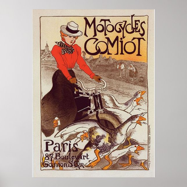 Motocycles Comiot - Paris Vintage Poster (Front)