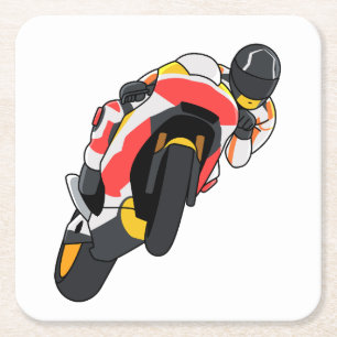 MotoGP Honda simple style Square Paper Coaster